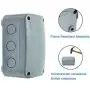 Nineleaf 1PK Outdoor Junction Box ABS Plastic Dustproof IP66 Waterproof Universal Electrical Boxes Project Enclosure Grey 4 7/8'' 3 1/4'' 2 1/4'' inch (125x86x62mm) fit 20mm Cable Gland for Outdoor Use