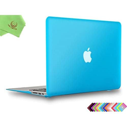 UESWILL Compatible with Smooth Matte Hard Shell Case Cover for MacBook Air 11 inch (Model A1370 / A1465), Aqua Blue