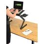 WorkEZ Cool Adjustable Laptop Cooling Stand & Lap Desk Tray for Bed Couch with 2 Fans 3 USB Ports Mouse Pad. Ergonomic Aluminum Height tilt Angle MacBook Riser Portable Standing Desk Converter,Black