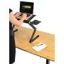 WorkEZ Cool Adjustable Laptop Cooling Stand & Lap Desk Tray for Bed Couch with 2 Fans 3 USB Ports Mouse Pad. Ergonomic Aluminum Height tilt Angle MacBook Riser Portable Standing Desk Converter,Black