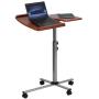 Flash Furniture Angle and Height Adjustable Mobile Laptop Computer Table with Cherry Top
