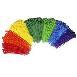SYD CHEN 4'' Inch Yellow Zip Ties (1000 Pieces), 18lb Strength, Nylon Cable Wire Ties