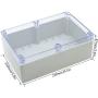LeMotech ABS Plastic Junction Box Dustproof Waterproof IP65 Electrical Enclosure Box Universal Project Enclosure Grey with PC Transparent Clear Cover 9 x 5.9 x 3.4 inch(230 x 150 x 87 mm)