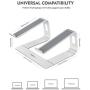 Nulaxy Laptop Stand, Ergonomic Aluminum Laptop Computer Stand, Detachable Laptop Riser Notebook Holder Stand Compatible with MacBook Air Pro, Dell XPS, HP, Lenovo More 10-15.6” Laptops- Silver