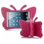Simicoo iPad Mini 4 3 2 3D Cute Butterfly Case for Kids Light Weight EVA Stand Shockproof Rugged Heavy Duty Kids Friendly Tablet Case for iPad Mini 4 3 2 (Rose)
