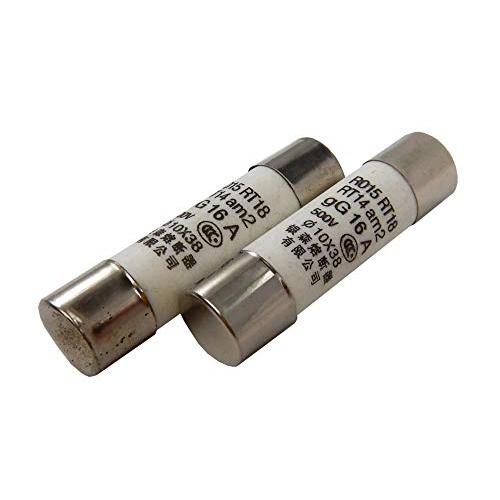 Zephyr Low Breaking Ceramic Cartridge Fuse (Set of 2) 10x38mm 500V (16 Amp)