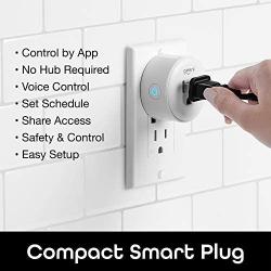 Geeni DOT Smart Wi-Fi Outlet Plug, White, (2 Pack) – No Hub Required – Works with Amazon Alexa, Google Assistant & Microsoft Cortana, Requires 2.4 GHz Wi-Fi