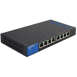 Linksys Business LGS108P 8-Port Desktop Gigabit PoE+ Unmanaged Switch I Metal Enclosure