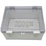 Zulkit Junction Box ABS Dustproof Waterproof IP65 Electrical Boxes Hinged Shell Outdoor Universal Project Enclosure Grey Clear Cover With Lock and Mounting Plate 11.8x7.9x6.3 inch(300x200x160mm)
