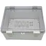 Zulkit Junction Box ABS Dustproof Waterproof IP65 Electrical Boxes Hinged Shell Outdoor Universal Project Enclosure Grey Clear Cover With Lock and Mounting Plate 11.8x7.9x6.3 inch(300x200x160mm)