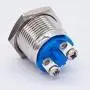 Twidec / 16mm Waterproof Stainless Steel Metal Shell Momentary Raised Top Push Button Switch 3A/12~250V SPST 1NO Start Button for car Modification Switch（Quality Assurance for 1 Years） M-16-T-G