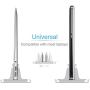 Adjustable Laptop Stand Dock | Compatible with All Laptops | Vertical Modern Aluminum Custom Fit Desktop Space-Saving & Portable (Silver)