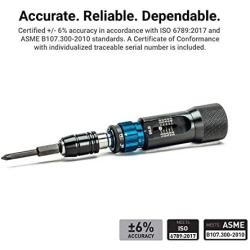 Capri Tools Ultra Precision Certified Torque Limiting Screwdriver Set, 1.5 to 6 in. lbs. in 0.05 in. ib. Increments