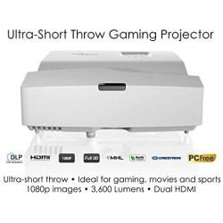 Optoma GT5600 Ultra Short Throw Gaming and Movie Projector, 3600 Lumens for Ambient Lighting, Easy Setup with Auto Keystone, 100-in Image from Only a Few Inches Away