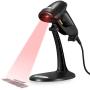 Handheld Barcode Scanner, Esky wired bar code reader with Adjustable Stand, USB Laser Barcode Scanner Automatic 1D Bar Code Reader for POS System Sensing, Store, Supermarket, Warehouse