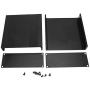 Split Type Electronic Project Case, Aluminum Box, DIY Anti-thunder Black Wire Drawing for Electronic Products Heat-dissipating