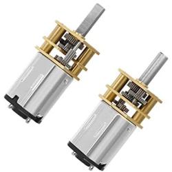 QMseller 2Pcs DC 3V 100RPM N20 Torque Geared Gearbox Gear Box Micro Electric Motor DIY Toys