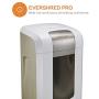 Bonsaii 120-Minute Heavy-Duty Paper Shredder, 8-Sheet Micro-Cut Shredder P-5 Security, Commercial Office Shredding Machine with 6 Gallons Wastebasket and 4 Casters, White (4S23)