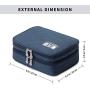 Electronic Organizer Mygreen Travel Cable Organizer Bag for Hard Drives, Cables, Charger, Phone, USB, SD Card Dark Blue