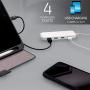GE Ultra Pro 4 Port USB Extension Cord Power Strip, 6 Ft Braided Cord, 24W Total Power, For iPhone 12/11/Pro/Max/XS/XR/X/8, iPad Pro, Samsung Galaxy S21/S10/S9/Plus, Google Pixel 5/C/3/2/XL, 44139
