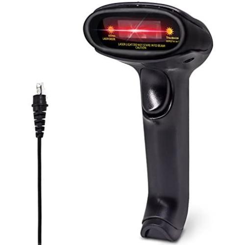 USB Barcode Scanner Wired Handheld Laser Bar Code Reader Scanner Black