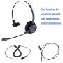 Telephone Headset with Microphone Noise Cancelling, Monaural with RJ9 Jack & 3.5mm Connector for Office Call Center Deskphone Cell Phone PC Laptop, Work for Cisco 7941 7965 6941 7861 8811 8961