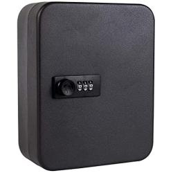 Key Safe Security Box Locker, Wall Mounted Key Holder Box 20 Key Lock Box Home Combination Password Metal Lock Key Safe Box Lockable