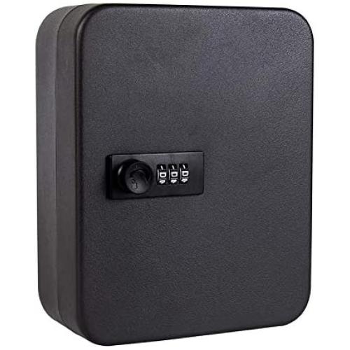 Key Safe Security Box Locker, Wall Mounted Key Holder Box 20 Key Lock Box Home Combination Password Metal Lock Key Safe Box Lockable