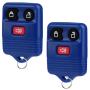 Key Fob fits 1998-2016 Ford Lincoln Mercury Mazda Keyless Entry Remote (Blue), Set of 2
