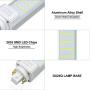Luxvista NO BALLAST GX24Q LED Light Bulbs - 7W G24Q 4-Pin Base PLC LED Horizontal Recessed Bulb 13W CFL Lights Replacement for High-Ceiling Bedroom Laundry Room Daylight 6000K (2-Pack)