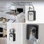 Key Lock Box, [2 Pack] Combination Lockbox for Keys with Code, Combo Door Lock-Box House Key Storage Locker - 2 Pack