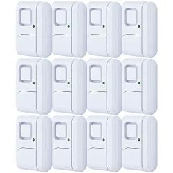 GE Personal Security Window/Door, 12-Pack, DIY Protection, Burglar Alert, Magnetic Sensor, Off/Chime/Alarm, Easy Installation, Ideal for Home, Garage, Apartment, Dorm, RV and Office, 45989, White