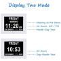 [2020 Newest] Digital Day Calendar Clocks 3 Medicine Reminders Extra Large 8 Inch Non-Abbreviated Day Date Month Senior Clock for Demenia Eldarly Memory Loss Vision Impaired Clock