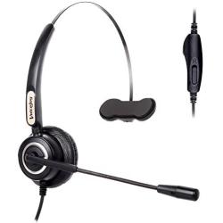 Volume and Mute Switch Headset Office Monaural Headset with Microphone RJ9 Plug for Cisco IP Phones 794X 796X 797X 69XX Series and 8811,8841,8851,8861,8941,8945,8961,9951,9971 etc