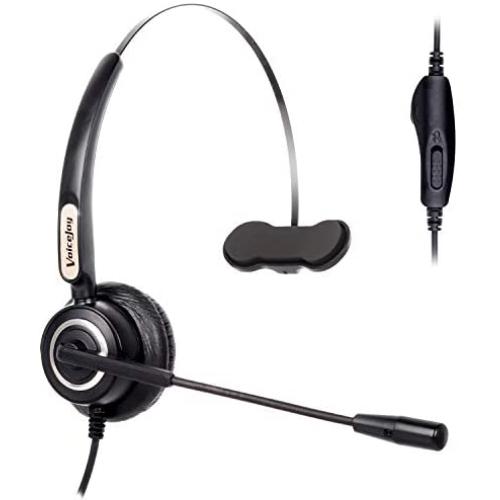 Volume and Mute Switch Headset Office Monaural Headset with Microphone RJ9 Plug for Cisco IP Phones 794X 796X 797X 69XX Series and 8811,8841,8851,8861,8941,8945,8961,9951,9971 etc