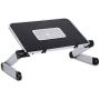 Laptop Stand with Fan, Adjustable Laptop Table Stand, Ergonomic Laptop Riser Notebook Reading Holder for Desk, Foldable Laptop Desk Stand Lap Bed Tray Table Standing Desk (Black with Fan, Large)