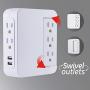 GE Surge Protector Tap Computer Surge Protector (39429) White