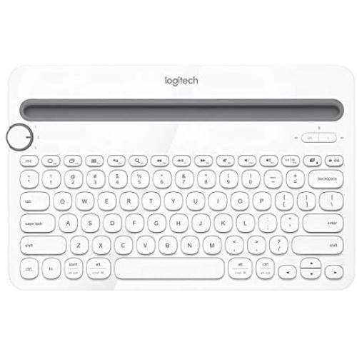 Logitech Bluetooth Multi-Device Keyboard K480 – White – for Windows and Mac Computers, Android and iOS Tablets and Smartphones