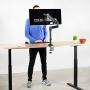 VIVO Black Heavy Duty Articulating Single Pneumatic Spring Arm Desk Mount Stand, Fits Standard and Large Ultrawide Monitor Screen up to 35 inches with Maximum VESA 200x100, STAND-V101H