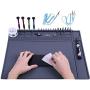 Anti Static Mat ESD Safe for Electronics, HPFIX ESD Mat 17.7'' x 13.6'' Super Large with ESD Wrist Strap and Grounding Wire, Soldering Mat Heat Resistant for Computer, Laptop, Cellphone, iPad Repair