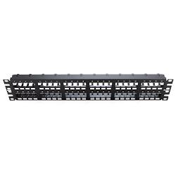 Panduit CPP48FMWBLY 48-Port Flat Flush-Mount Patch Panel, Black