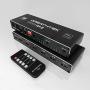 HDMI Matrix 4x2 Switch 4K@60Hz 4:4:4, Audio EDID Extractor with IR Remote Control, HDR Dolby Vision SPDIF 5.1CH & Optical & L/R 3.5mm Output, HDMI2.0 Video Switcher Splitter 3D 1080P
