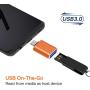 USB C to USB Adapter [2-Pack], Thunderbolt 3 to USB 3.0 OTG Adapter Compatible MacBook Pro,Chromebook,Pixelbook,Microsoft Surface Go,Galaxy S8 S9 S10 Plus,Note 8 9,Pixel 2 3(Orange)