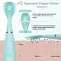 Electric Tongue Cleaner,Uniharpa Vibrating Tongue Scraper for Fresher Breath in Seconds Made by Soft Silicone (Blue）