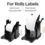 MUNBYN External Rolls Label Holder, 2 in 1 Fan-Fold Stack Paper Holder for Desktop Thermal Label Printer