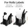 MUNBYN External Rolls Label Holder, 2 in 1 Fan-Fold Stack Paper Holder for Desktop Thermal Label Printer