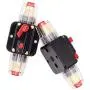 80A Audio Inline Circuit Breaker Reset Fuse PowMr Reset Fuse Holder 80 amp with Manual Reset for 12V-24V DC Car Audio, Stereo Switch and Solar Inverter System (2 Pack)