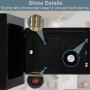 Sdstone Security Safe Box with Induction Light,Electronic Digital Securit Safe with Keypad, Wall or Cabinet Anchoring Design -Protect Cash Money, Jewelry, Passports-for Home, Business ，0.23 Cubic Feet