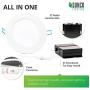 Sunco Lighting 12 Pack 4 Inch Slim LED Downlight with Junction Box,10W=60W, 650 LM, Dimmable, 4000K Cool White, Recessed Jbox Fixture, Simple Retrofit Installation - ETL & Energy Star
