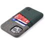 Dockem iPhone 11 Pro Wallet Case: Built-in Metal Plate for Magnetic Mounting & 2 Credit Card Holder Slots (5.8'' Luxe M2 Synthetic Leather, Green and Grey)